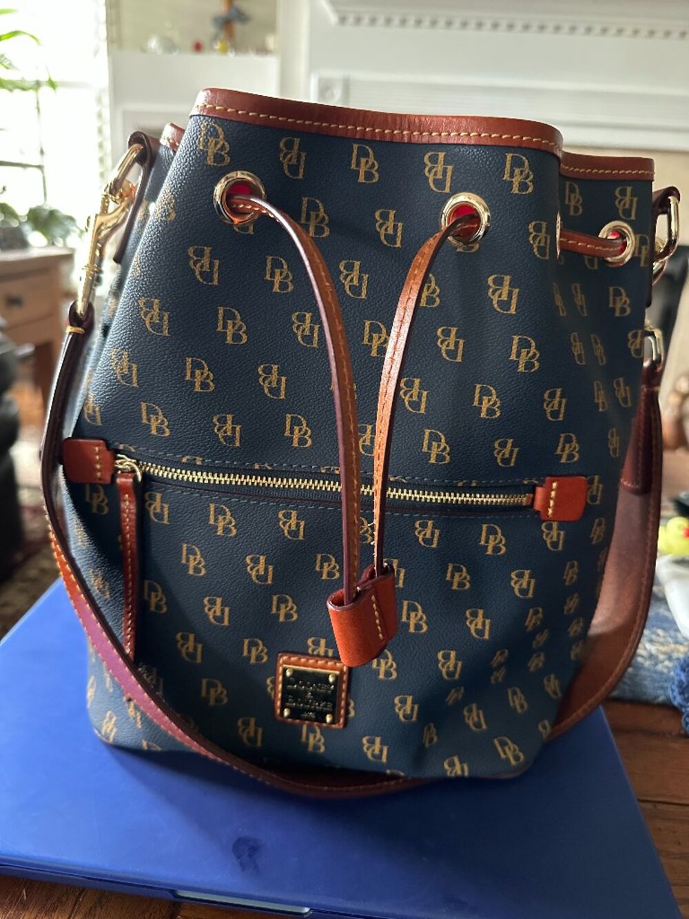 Dooney and Bourke Greta Blue hobo/Bucket bag